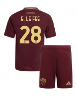 AS Roma Enzo Le Fee #28 Domácí dres pro děti 2024-25 Krátký Rukáv (+ trenýrky)